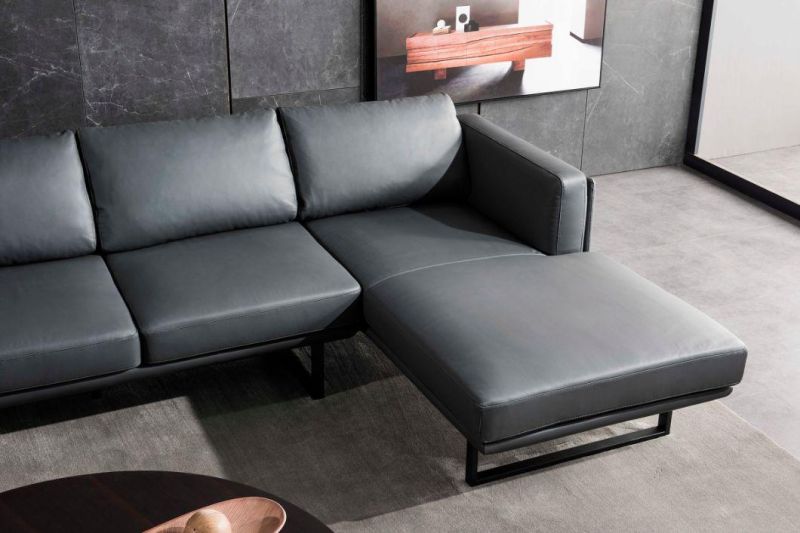 New Modern Living Room Furniture Design Leather Sofa in American Market Furniture