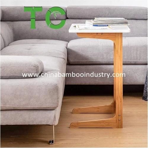 Wholesale Bamboo TV Tray Table Sofa End Couch Table Laptop Desk Snack C Bed Side Table Modern Furniture for Home Office L Shape