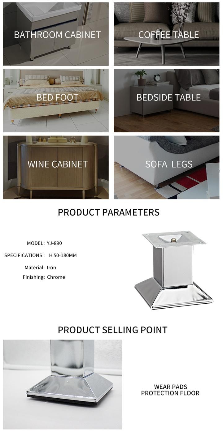 High-Quality Furniture Hardware Fittings Metal Table Leg Extensions