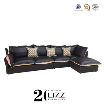 Simple Style Contemporary Living Room Furniture Genuine Leather Sofa Set