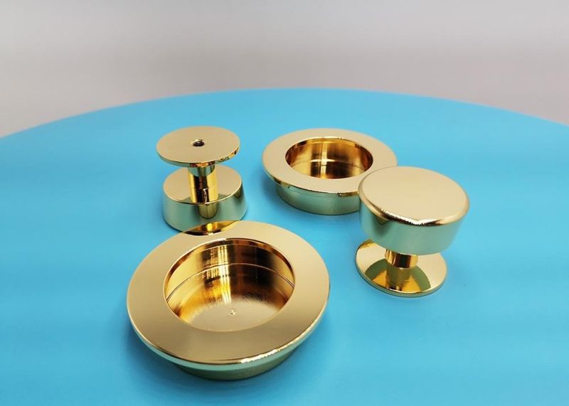 OEM CNC Brass Gold Pleated Concentric Control Knobs