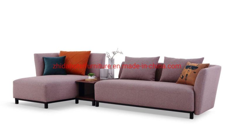 L Shape Modern Lobby Hotel Living Room Fabric Sectional Sofa for Villa Apartment Home Hotel Furniture