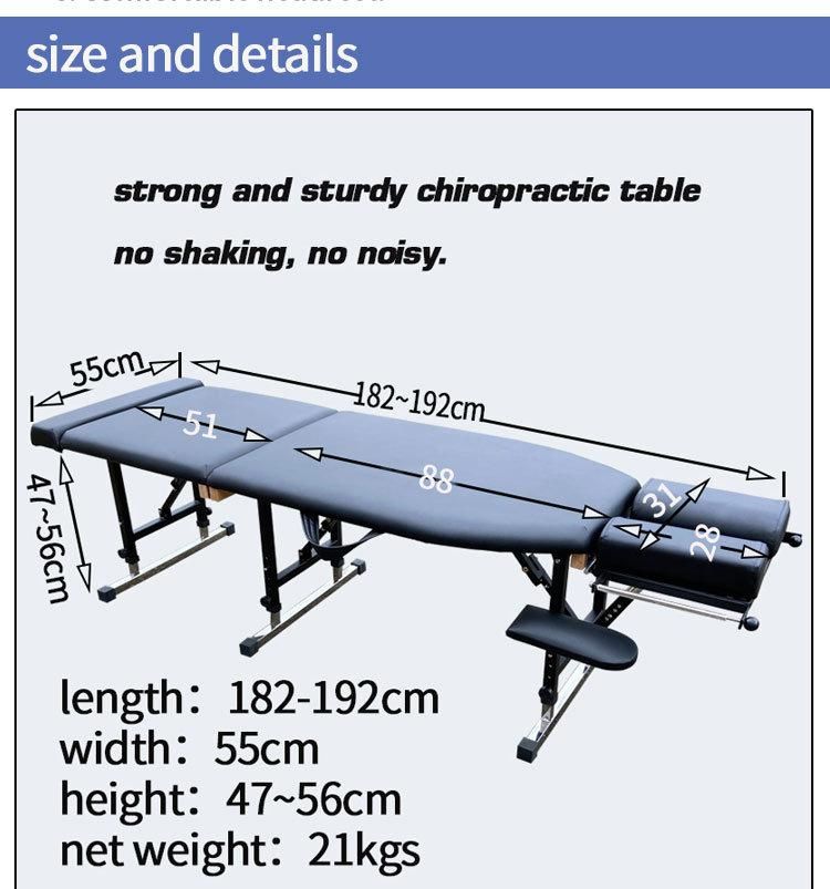 Portable Wooden Physiotherapy Wholesale Full Body Massage Bed Table SPA Couch Chiropractic Gun