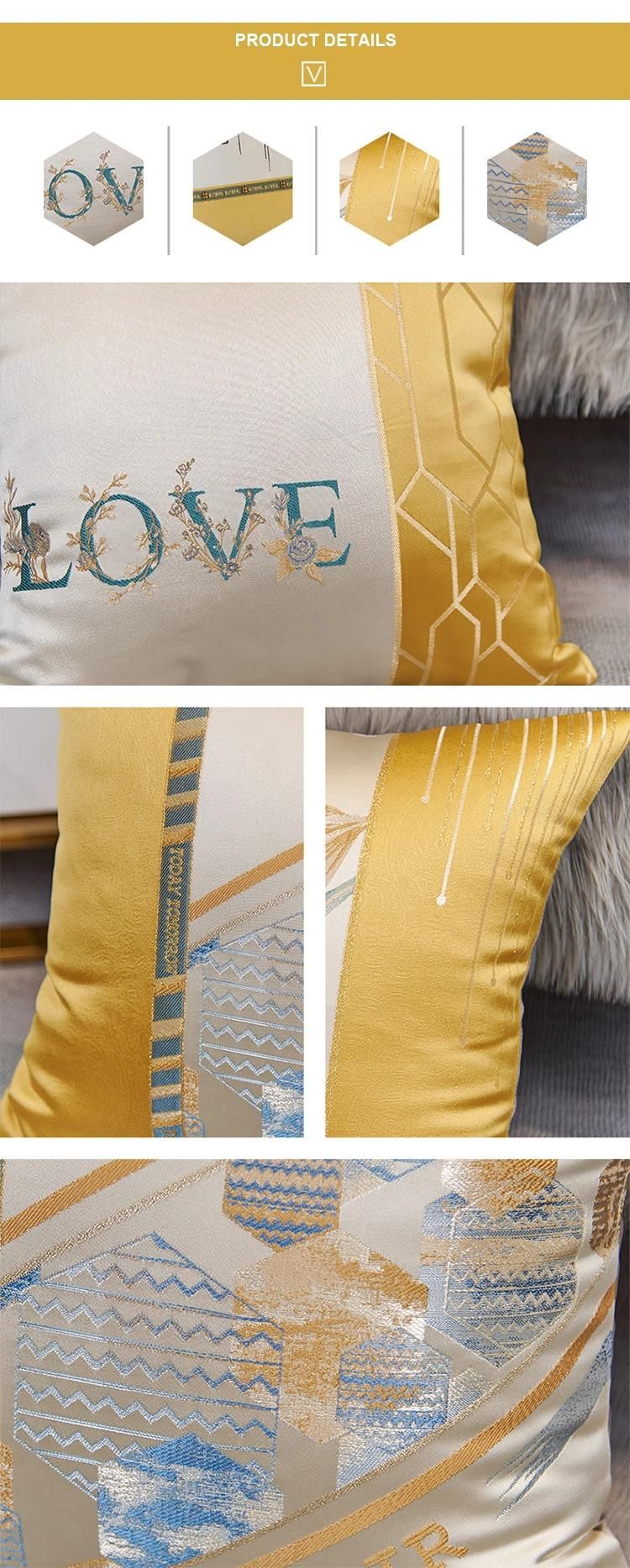2022 Throw Pillow Elegant Soft High Quality Custom Made Jacquard Traditional Sofa Cushion Pillow