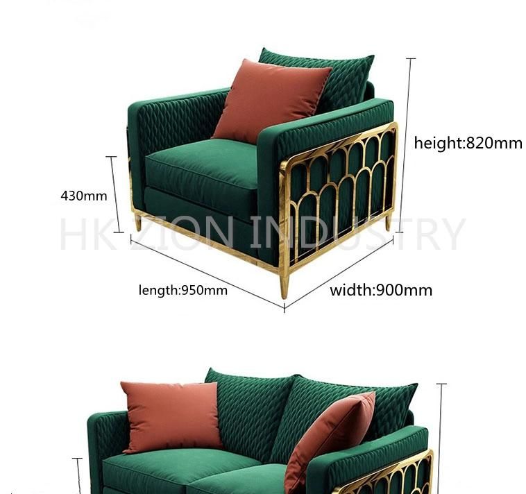 High Quality Velvet Fabric for Sofa European Furniture Living Room Sofas Dining Set Modern Furniture U Shape Sofa Modern Sofa Chair