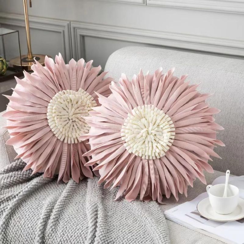 Chrysanthemum Pillow Case Flower Cushion for Home Sofa Decor