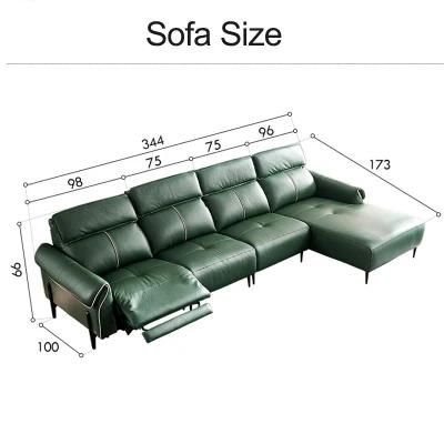 Comfortable Leather Sectional Sofa Home Furniture Leisure Style Recliner Electronic Functional Sofa