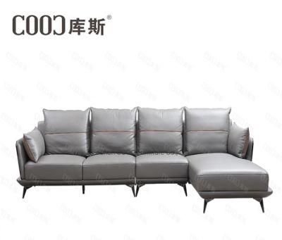 Modern Furniture Deep Soft Genuine Leather Sofa with Down Cotton Bag