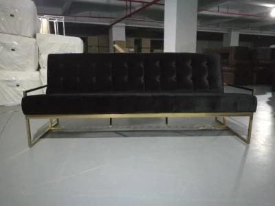 Wedding Event Hire Brass Gold Frame Velvet Lounge Couch Sofa