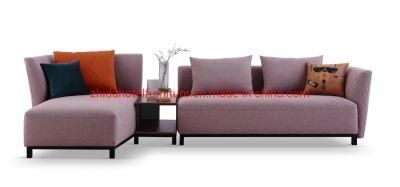 L Shape Modern Lobby Hotel Living Room Fabric Sectional Sofa for Villa Apartment Home Hotel Furniture