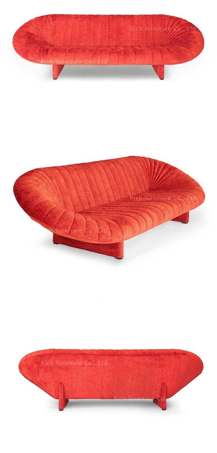 Divano Italian Luxury Design Orange Fabric Sofa