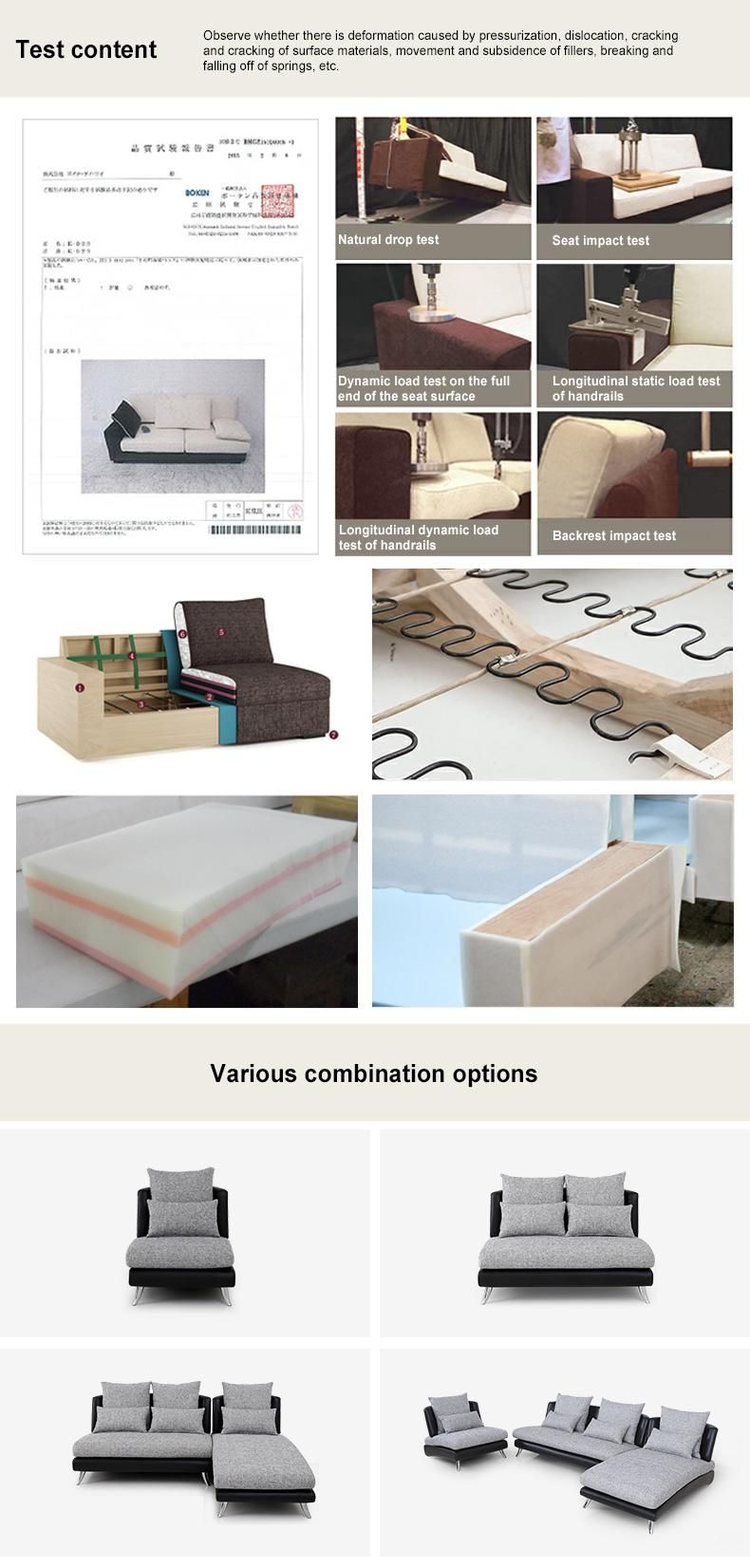 High Back Comfortable Home Furniture Sofa Set Fabric Modular Sofa