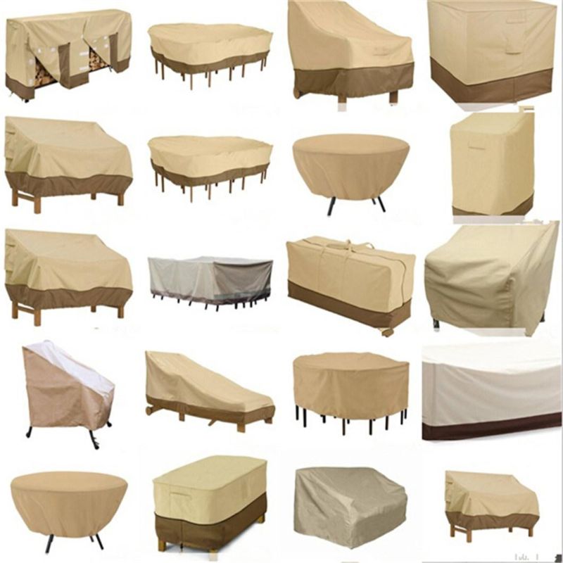 Factory Supply Waterproof Anti UV Protection 600d PVC Oxford Material Outdoor Garden Furniture Covers Patio Chair Table Sofa Chair Covers