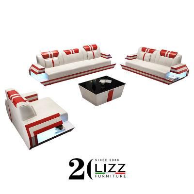 2021 New Design Office/Home Furniture Storage Genuine Leather Sofa Set