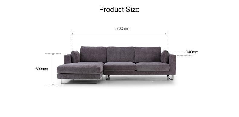 Factory Price Furniture Corner Recliner L Shape Sectional Sofa