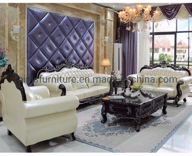 (MN-SF73) Chinese Furniture Genuine Leather Classic Design Home Living Room Sofa