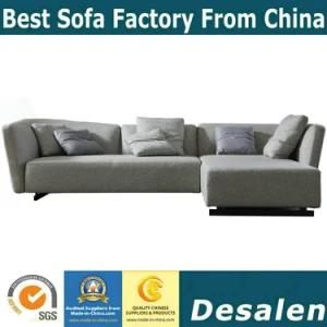 Italian Modern Design L Shape Home Furniture Fabric Sofa (T1802)