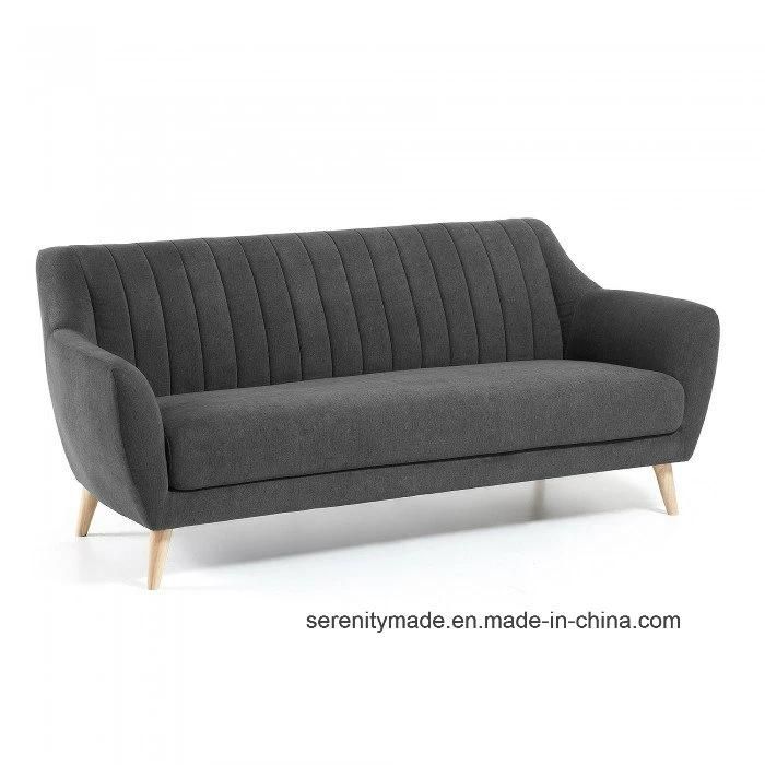 American Style Leisure Comfortable Living Room Velvet Upholstered Fabric Sofa