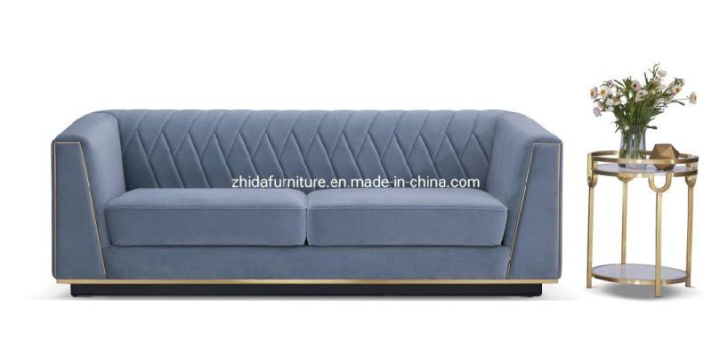 Modern Style Comfortable Metal Inner Fabric Sofa