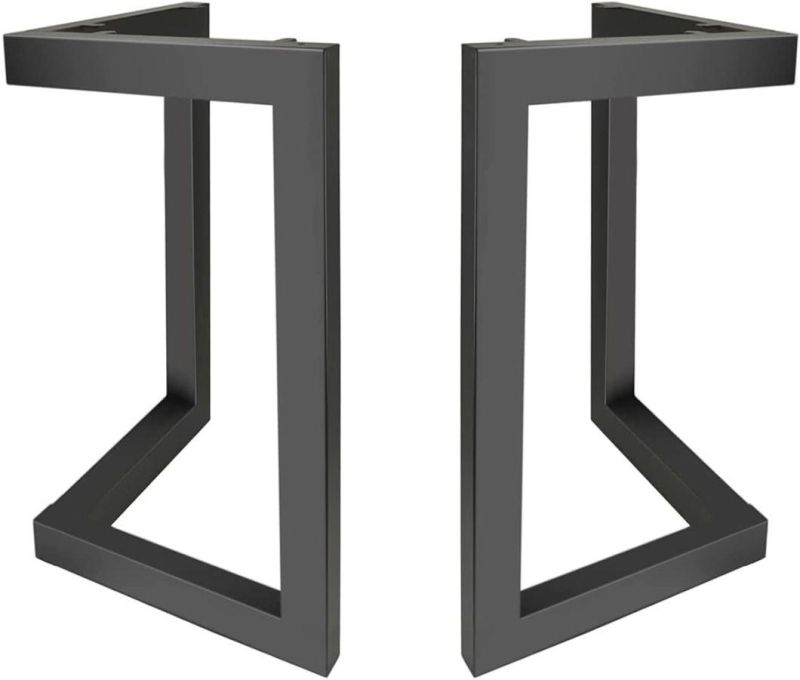 Black Heavy Iron Metal V-Shaped Dining Table Legs