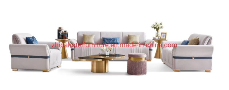 Zhida Hotel Furniture Luxury Lobby Reception Living Room Velvet Sofa