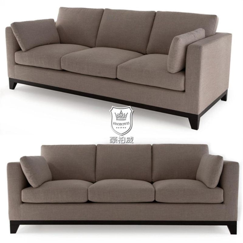 Comfortable Three Seating Sofa with Timber Base