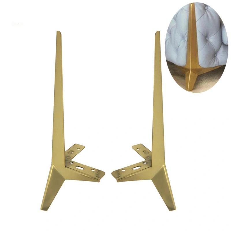 Modern Sofa Cabinet Feet Hardware Accessories Gold Polished