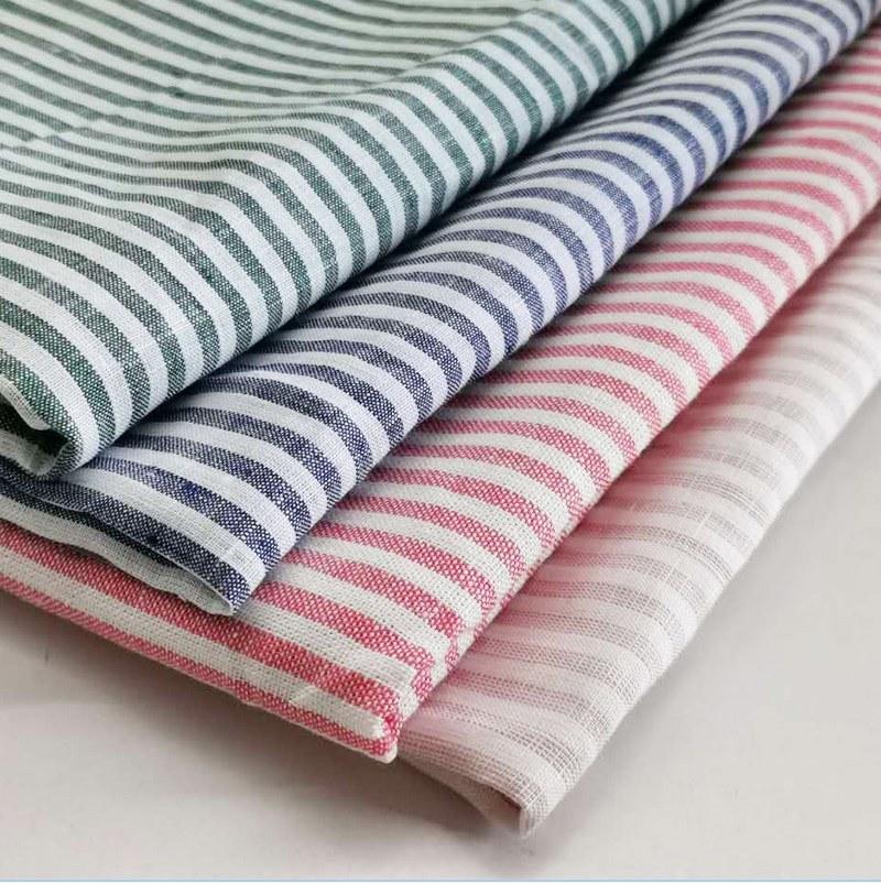 Home Textile Slub Effect Cotton Linen Sofa Cover Fabric for Furniture Cushion Solid