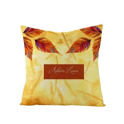 Holiday Decoration Beautiful Maple Leaf Pattern Backrest Cushioncase Sofa Cushioncase and Back Pillowcase