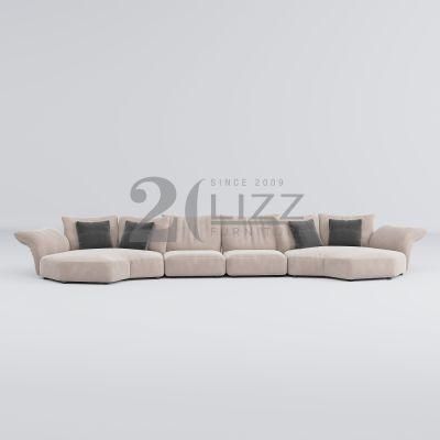 Chinese Factory Wholesale Modern Living Room Furniture U Shape Modular Fabric Sofa Set
