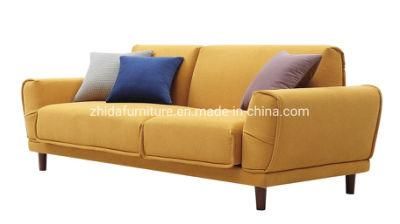 Japan Style Pure Wood Leg Fabric Armrest Living Room Sofa
