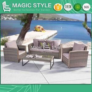 Outdoor Kd Sofa with Cushion Garden 2-Seater Sofa