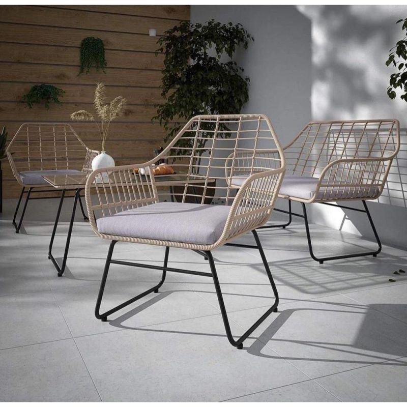 Outdoor Sofa Courtyard Leisure Balcony Living Room Villa Combination Furniture Wicker Rattan Garden Chairs Set