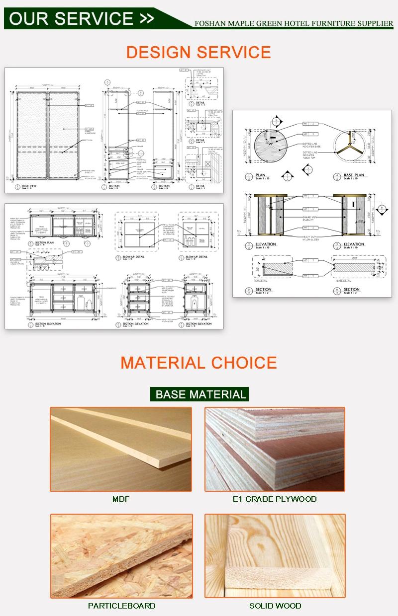 Long Table and Wood Frame Chair for Hotel Lobby Furniture