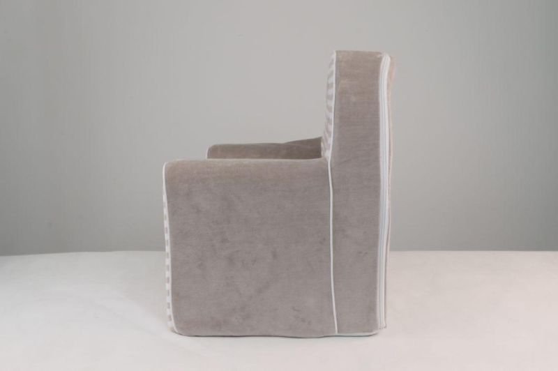 Fashion Kids Sofa Cover Detachable Velvet Children Fabric Sofa Pink Grey
