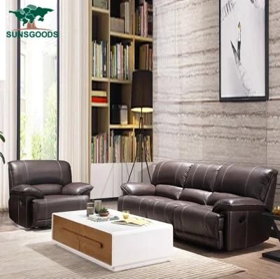 European Style Home Theater Genuine Leather Cinema Recliner Sofa Modern Furniture