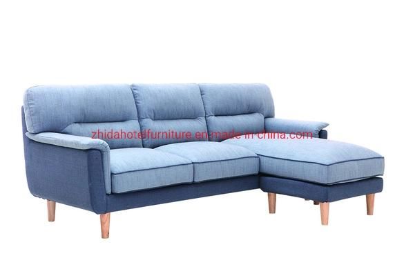Modern L Shape Living Room Furniture Fabric Sofa for Hotel Reception