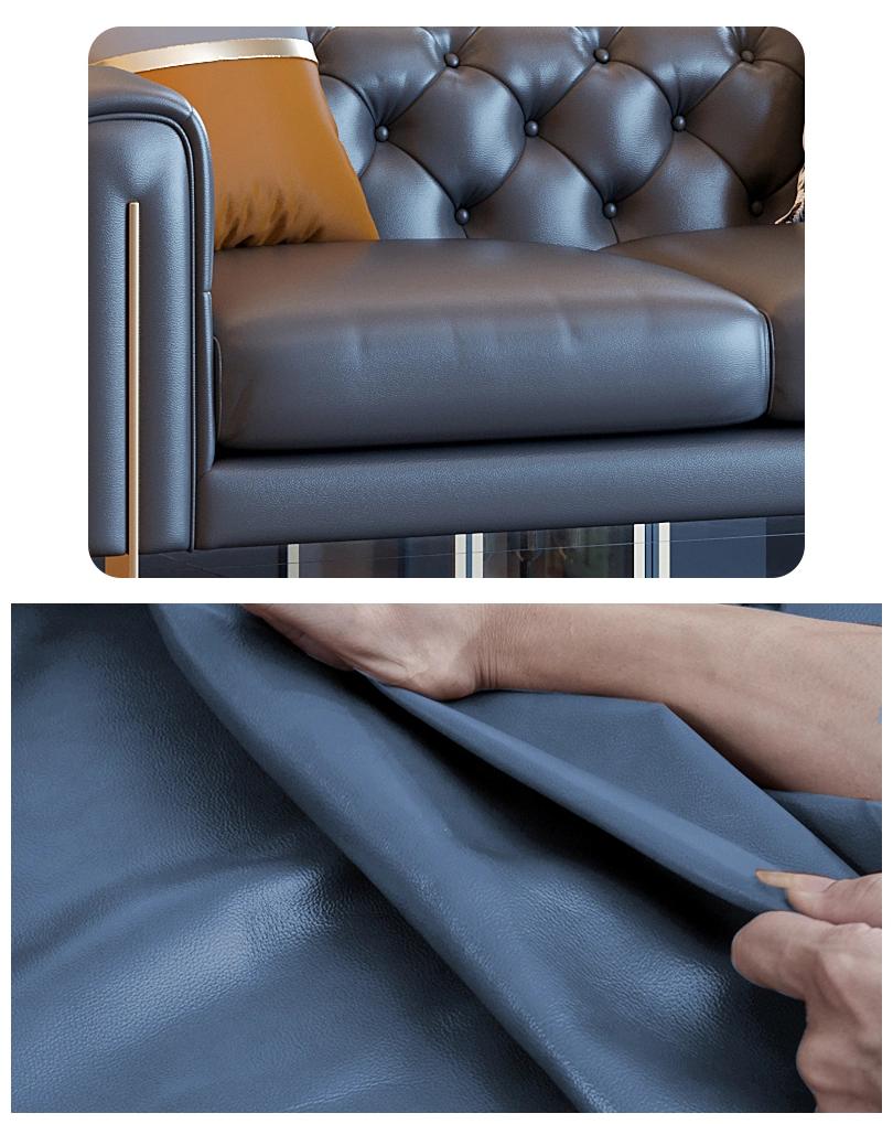 2022 Wholesale Foshan Furniture Luxury Hotel Living Room Modern Leather Seater Sofa