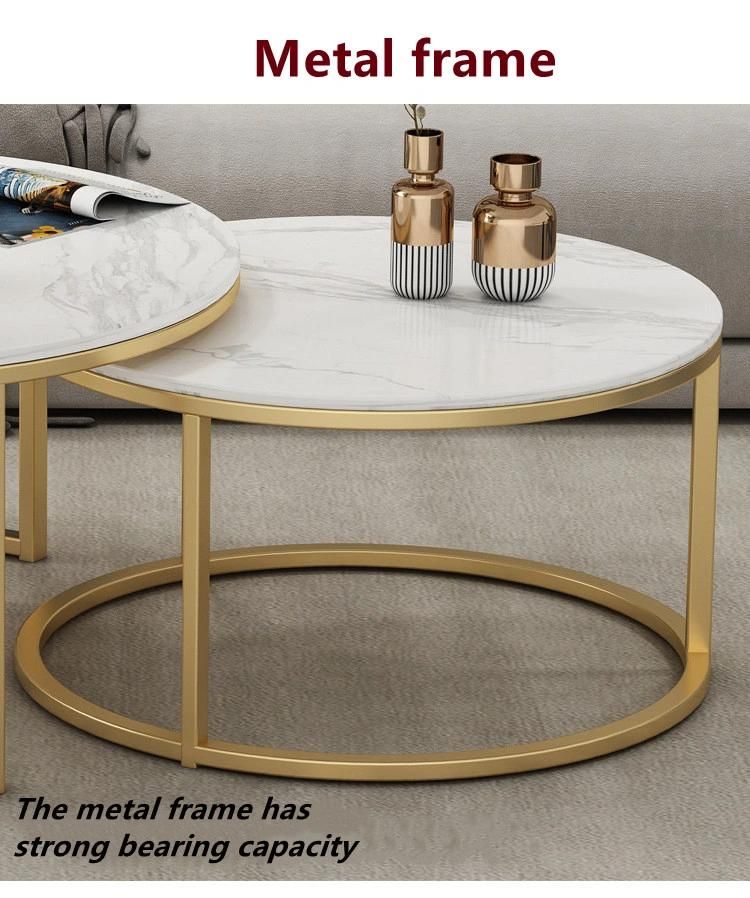 Modern Light Luxury Style Chinese Factory Wholesale Round Sofa Side End Table