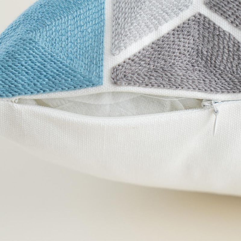 Square Modern Geometric Cushion Cover for Bed, Sofa