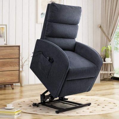 Jky Furniture Modern Design Bean Bag Tech Fabric Electric Lift Recliner Chair Sofa with Massage and Heating Functions