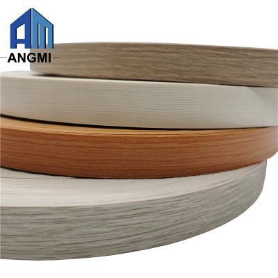 New Material Customized Wood Grain/Solid Color 0.8mm 1mm 2mm 3mm PVC Edge Banding