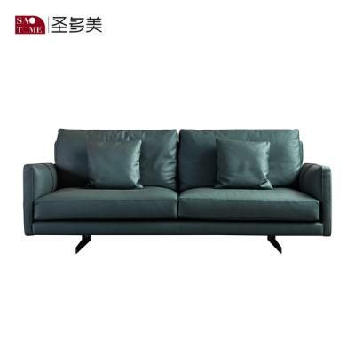 2-Seat Modern Leather Home Furniture Green Living Room Sofa