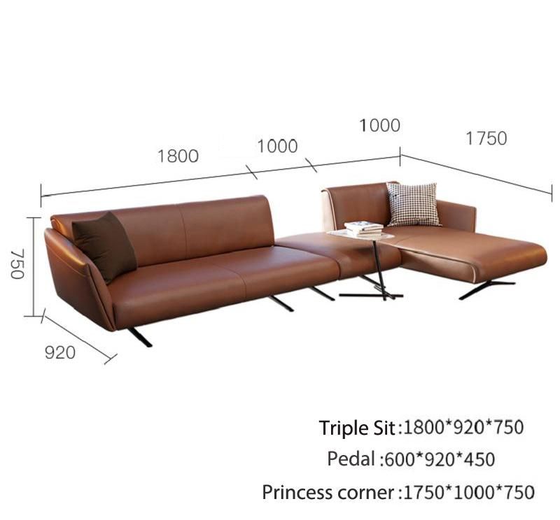 Hot Selling 1 2 3 Seater New Sofa Set Cow Leather