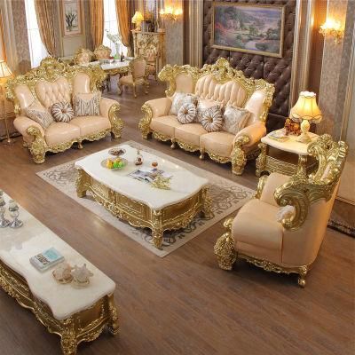 Foshan Sofas Furniture Factory Wholesale Classic Leather Sofa Set in Optional Couch Seats and Furnitures Color