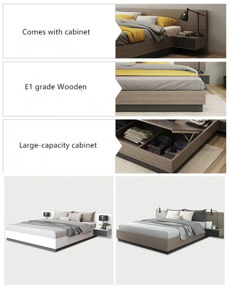 Wholesale Factory Wooden Home Bedroom Furniture Set Mattress Folding Sofa King Double Beds