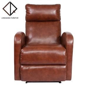 Modern Living Room Furniture Brown Leather Single Relax Recliner Sofa