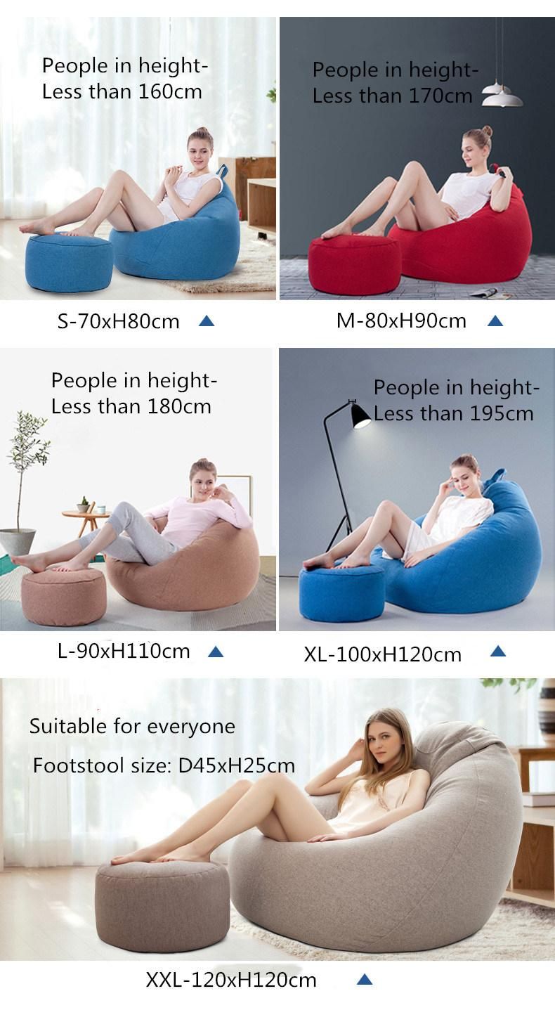 Luckysac Indoor Comfort Pear Shape Rest Bean Bag Cover Back Beanbag