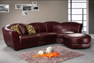 L Shape Living Room Leather Sofa Set