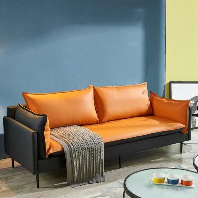 1 Seat 2 Seat Orange Balck Business Sofa Set for Office Reception